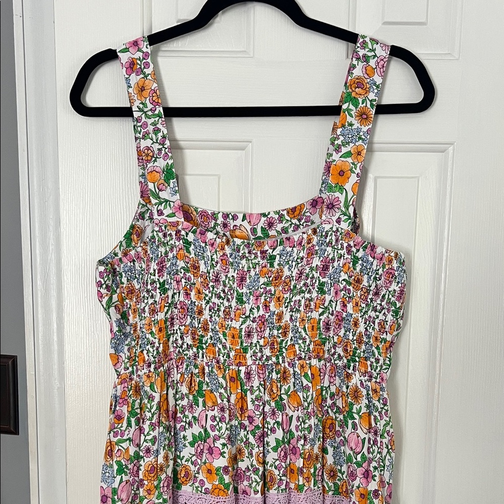 NWT Floral Maxi Dress with Multicolor Pattern Size Large - Picture 4 of 5